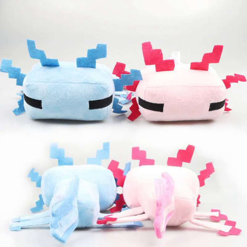 Mainan Mewah Axolotl Biru 30Cm Boneka Plushie Hewan Boneka Karakter Kartun Mainan Anak-anak Bayi Ana