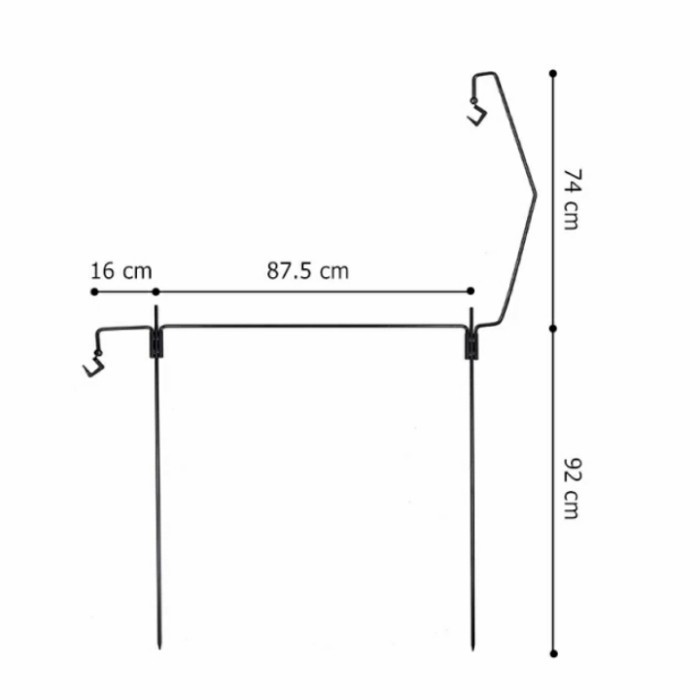 TIANG RAK GANTUNGAN BESI LAMPU LENTERA NATUREHIKE NH20PJ108 PORTABLE