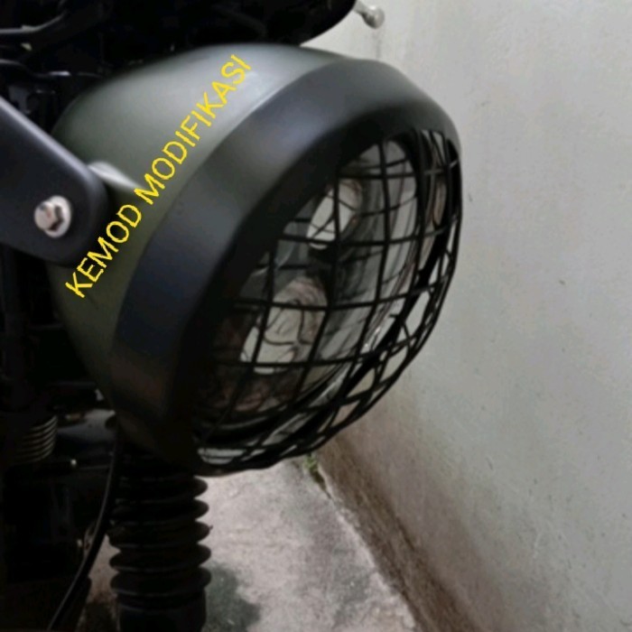 Baru grill lamp depan Kawasaki W175 / cover lampu depan kawasaki W175