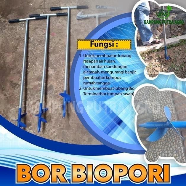 Bor Biopori Spiral Alat Pelubang Tanah Bor Tanah