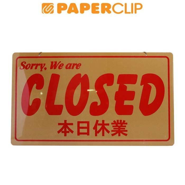 

SIGN BOARD MG E3-GOLD OPEN-CLOSE INGGRIS-CINA