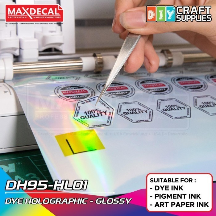 

Maxdecal DIY Stiker Vinyl Hologram PET Inkjet Coating DH95-HL01