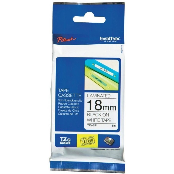 

BROTHER TZE 241 TZE241 LABEL TAPE CARTRIDGE TINTA PITA 18MM BLACK