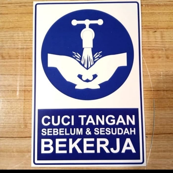 

stiker K3 Rambu HiMbauan CUCI TANGAN SESUDAH DAN SEBELUM BEKERJA 28x20