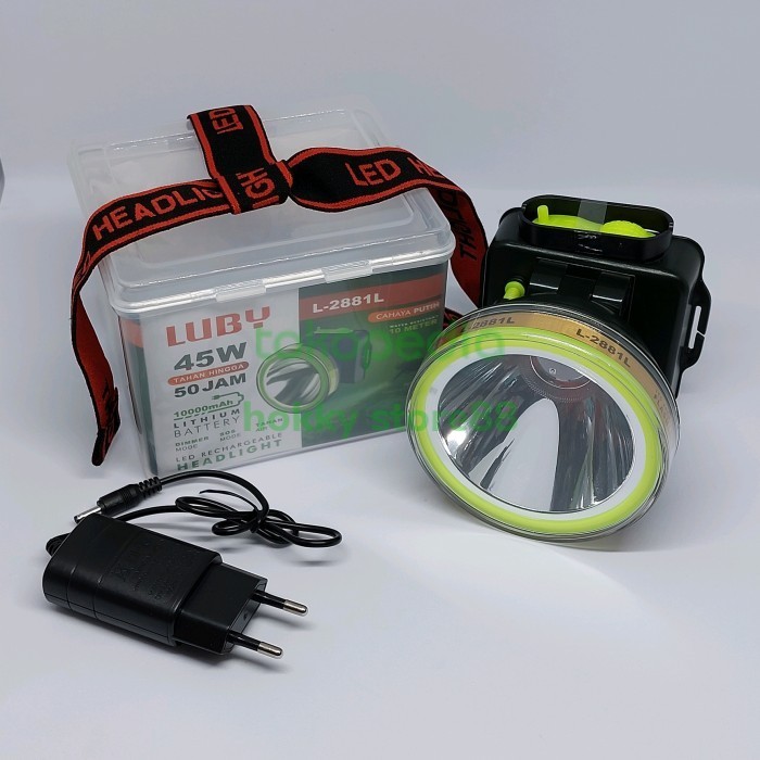 Senter Kepala Luby Jumbo 2881 45 Watt Cahaya Putih 10000 Mah L-2881L