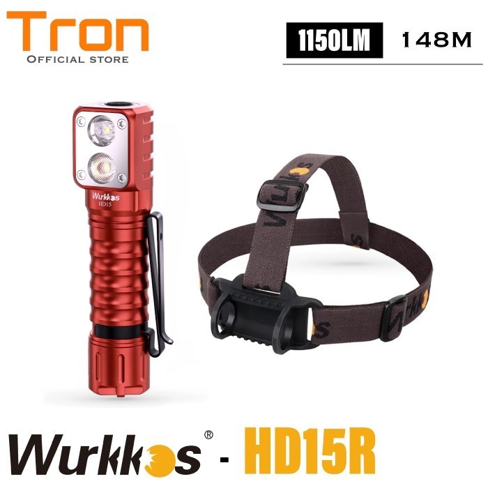 Wurkkos HD15R RED Dual LED LH351D + SST20 1150 Lumens senter kepala