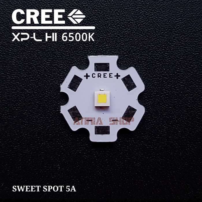 CREE LED EMITTER XP-L XPL HI ALUMUNIUM BASE 20MM WHITE PUTIH SENTER