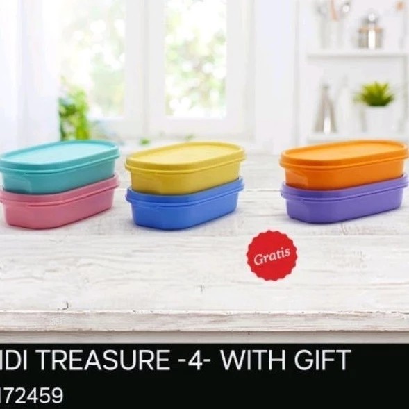 New Tupperware Midi Treasure - Oval 250Ml Tempat Makan Tupperware Ready Stock