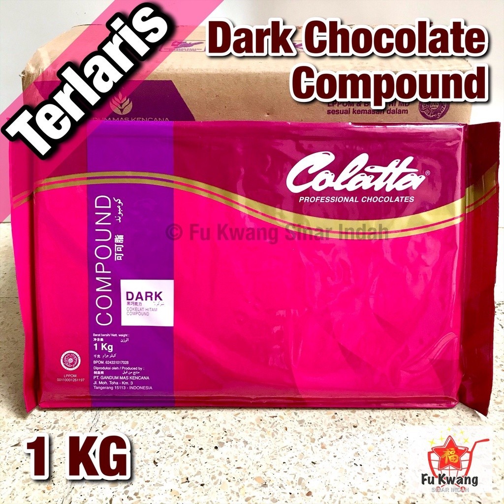 

Colatta Dark Chocolate Compound Cokelat Coklat Hitam Blok Batang 1 Kg