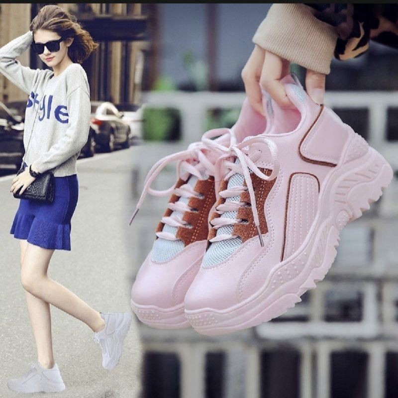 Sepatu Sneakers Wanita Terbaru Cewek Dewasa Keren Murah Kekinian Perempuan Ootd Cewek Korea Warna Hi