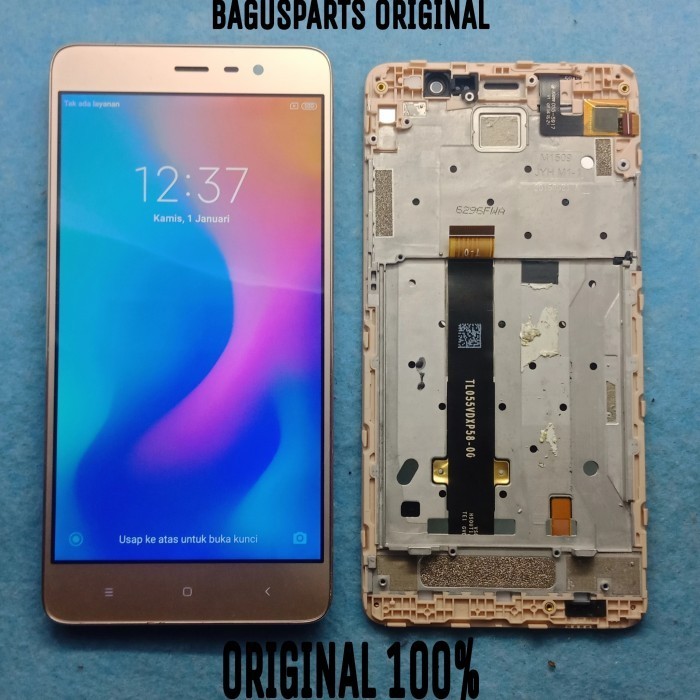 LCD TS SET FRAME XIAOMI REDMI NOTE 3 PRO SE KATE ORIGINAL COPOTAN