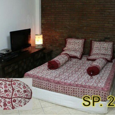 Sprei katun batik 160x200 tinggi 35 halus, adem premium BATIKAIS
