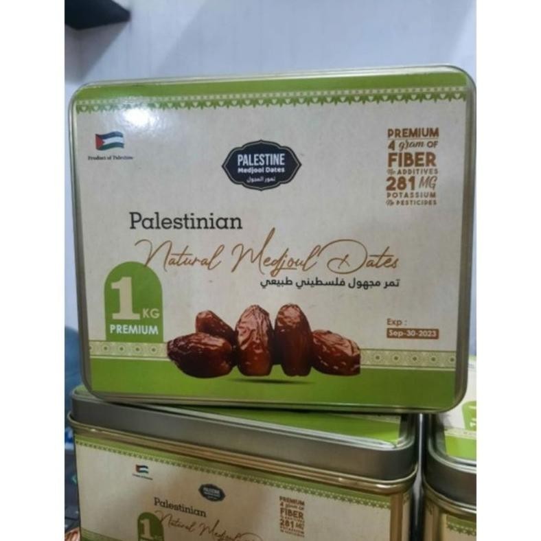 

POJ Kurma Medjool Palestina Jumbo Grade A 1kg / Original Palestine Dates//Kemasan Kaleng Premium TERLARIS