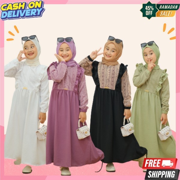 Pakaian Ramdhan Baju Muslim Dress Lebaran Umur 1 Sampai 15 Tahun Ghmis Lebaran Anaj Dres Idul Fitri 