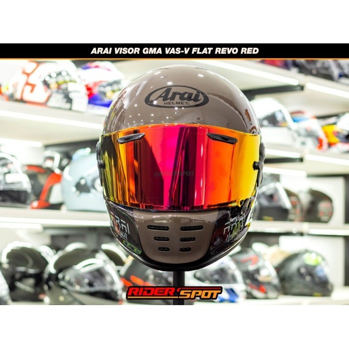 Kaca Helm Arai Visor VAS-V Flat Revo Red Flat Aftermarket BY GMA