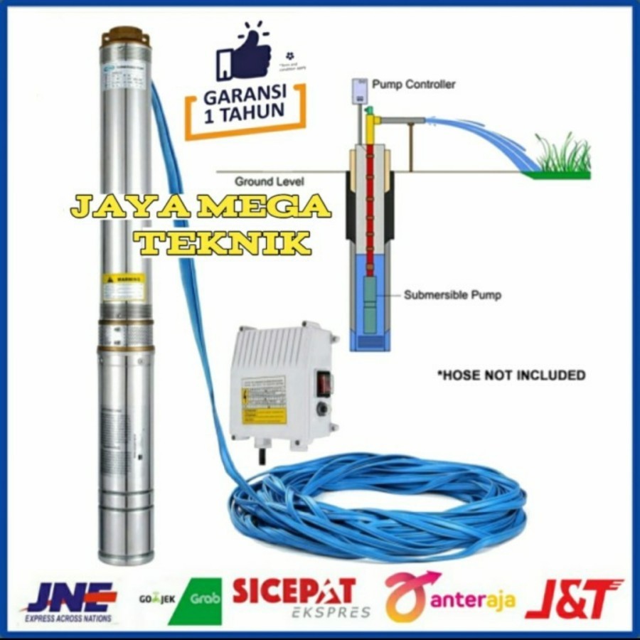 Pompa Air Satelit Nasional McPump Pompa Sumbersible 200Watt Lengkap