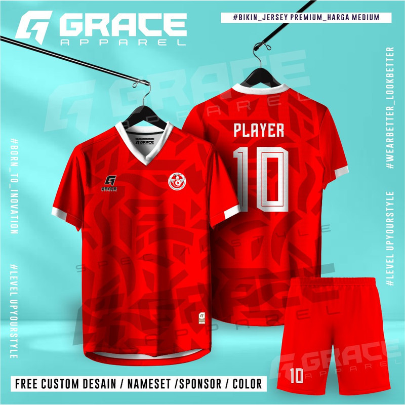 PREMIUM JERSEY FANTASI CLUB INTERNATIONAL TUNISIA TIMNAS soccer club liga