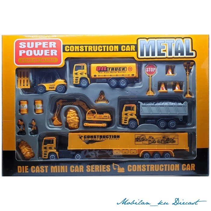 Diecast Metal Construction F15 Mainan Anak Konstruksi Alat Berat