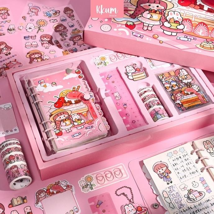 

NEW PROMO DIJUAL 9 IN1 GIFT SET/ HADIAH ULANG TAHUN JOURNAL KIT SET/ DIARY LUCU PACKING BAGUS