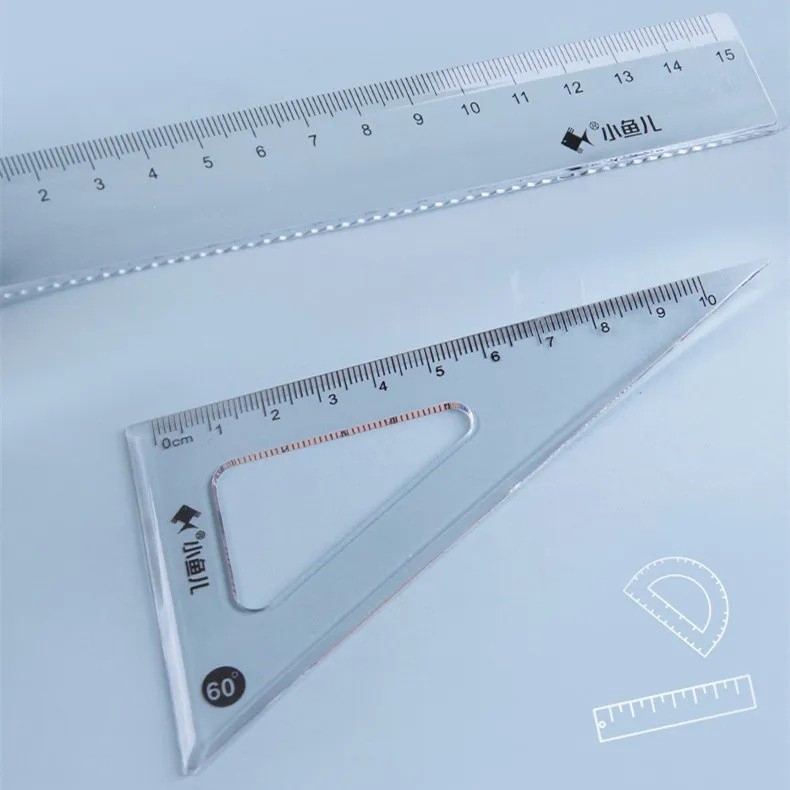 

OSB Penggaris Set 4IN1 15Cm Penggaris Bening Sekolah Isi 4Pcs Lucu Ruller Set Transparant Perlengkapan Sekolah Menggambar Pelajar Mahasiswa Motif Polos Kemasan Ziplock