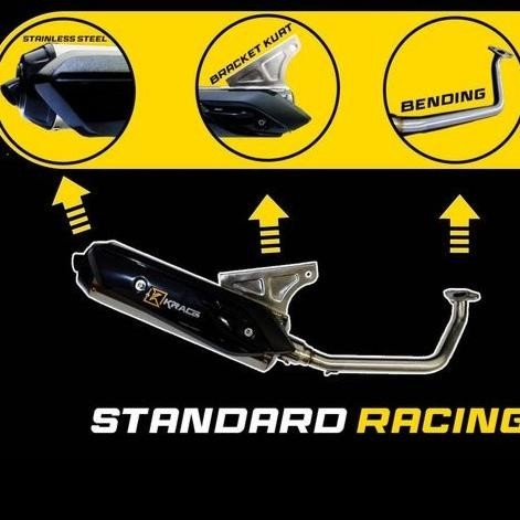 Knalpot K'Race Exhaust Standar Racing Beat Fi2014-2020 /Scoopy Fi Old