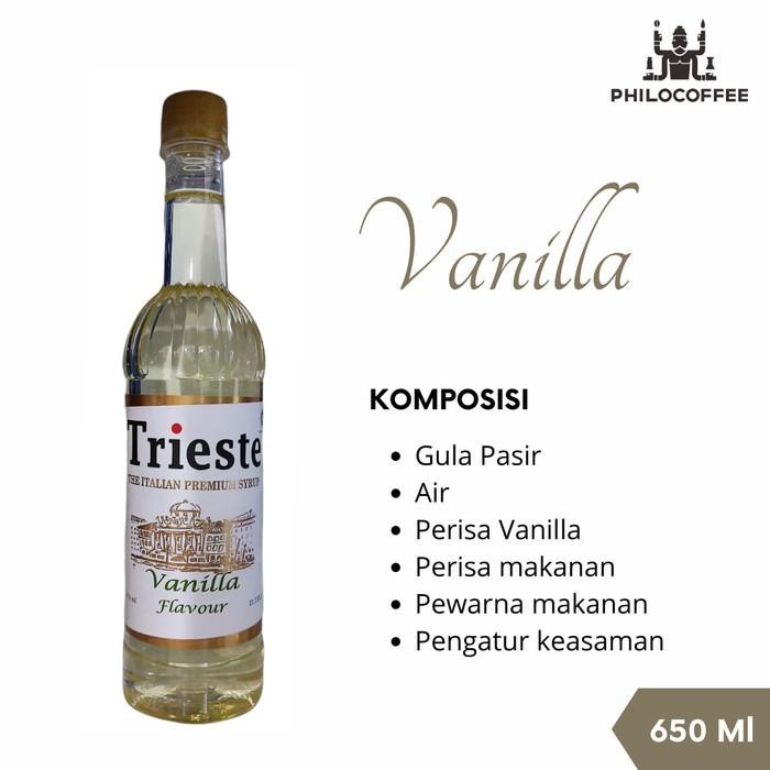 

Trieste Syrup Vanilla 650Ml | Sirup Vanilla Trieste