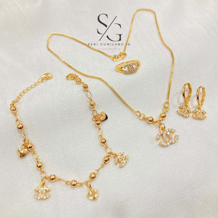 PERHIASAN KALUNG CINCIN GELANG ANTING EMAS ASLI 24K KARAT ANAK SPA-31
