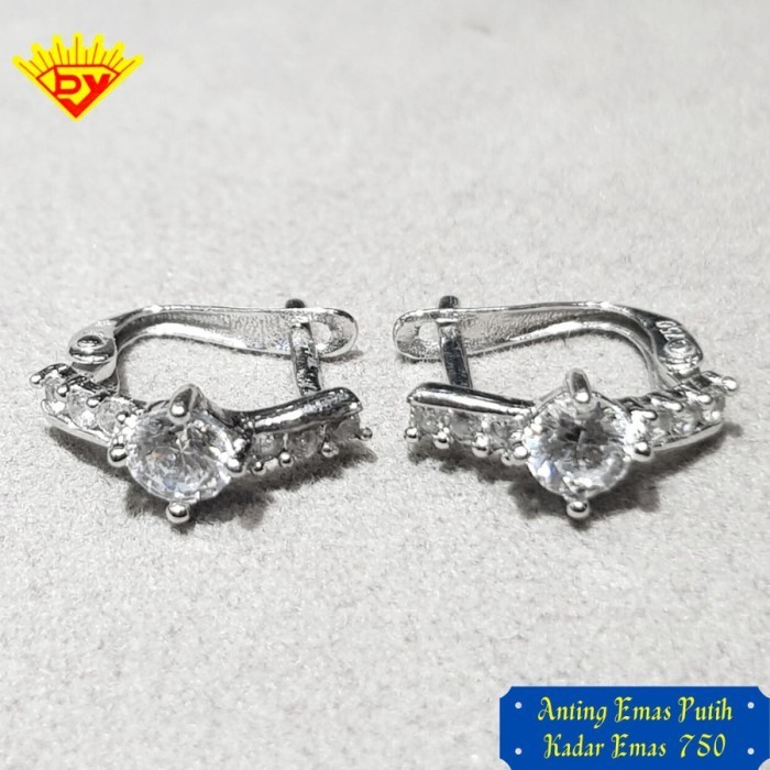 ANTING EMAS PERMATA KADAR EMAS 750