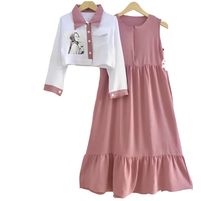 Gamis Anak Perempuan Terbaru 2024 Umur 12 Tahun 5 10 8 13 2 1 Baju Muslim Remaja Oneset Dress Idul F