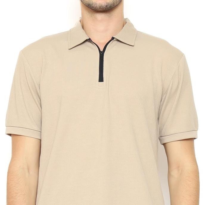 POSHBOY Polo Shirt Zipper Finley - Kaos Kerah Pria Lengan Pendek