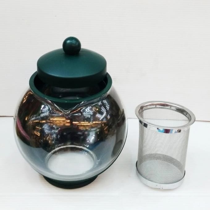BEST SELLER !!! teko teh kaca/teko dengan saringan/teko teh saring small TERLARIS