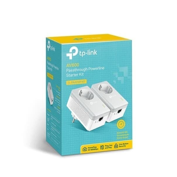 Tp-Link Tl-Pa4010Pkit Av600 Passthrough Powerline Kit