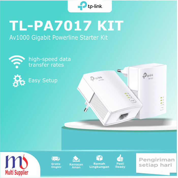 Tp-Link Pa7017 Tl-Pa7017 Kit Tplink Av1000 Gigabit Powerline Starter