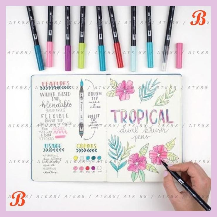 

| PGT | TOMBOW DUAL BRUSH PEN ART MARKERS - TROPICAL
