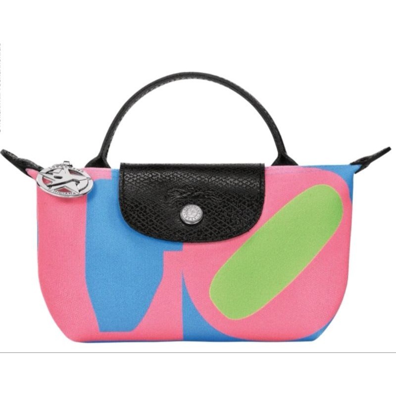 TAS LONGCHAMP LOVE PINK INDIANA TERBARU HANDLE KULIT ASLI 100 ℅