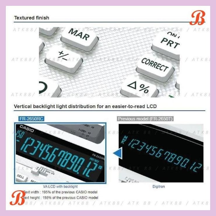 

| PGT | CASIO FR-2650RC KALKULATOR PRINTING / 2650 RC CALCULATOR PRINT
