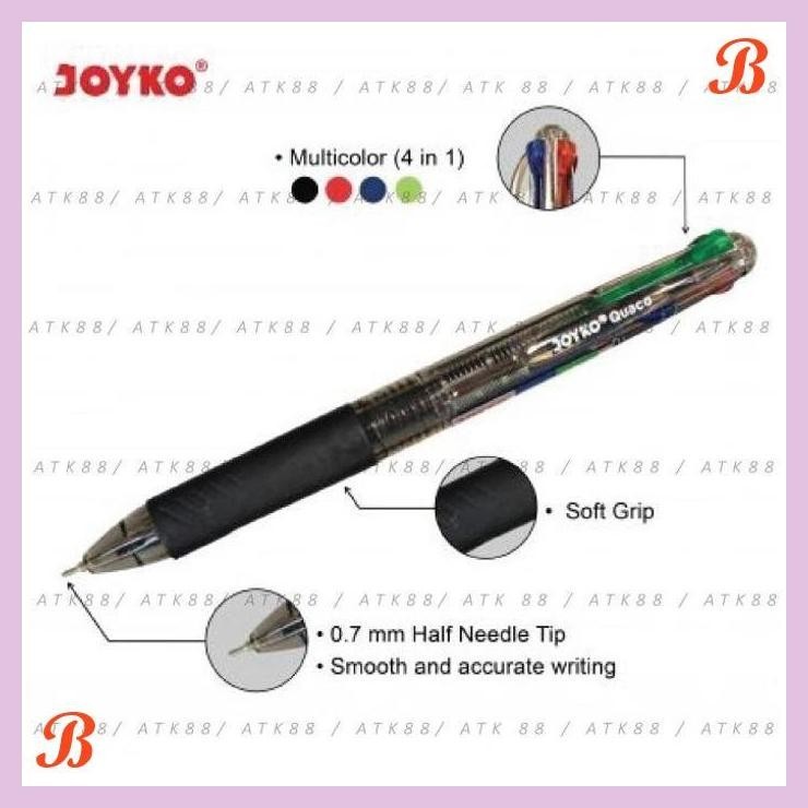 

| PGT | PEN (BALLPEN) JOYKO QUACO 4 WARNA BP-213
