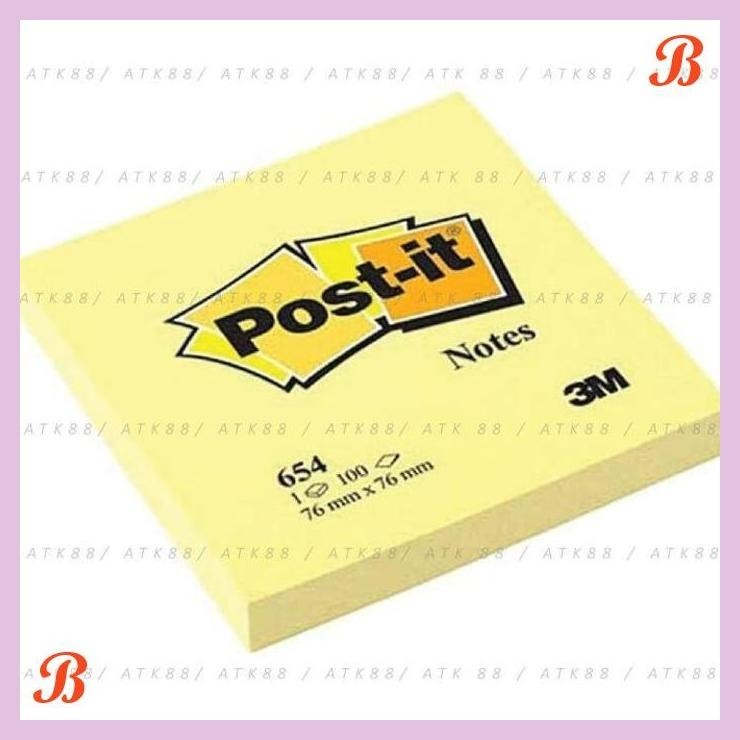 

| PGT | STICKY NOTES POST-IT NO. 654 1 PAD. 76 X 76 MM