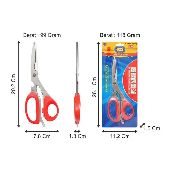 

Special - IDEAL KS1 Gunting Serbaguna (Multifunction Scissors) ,,