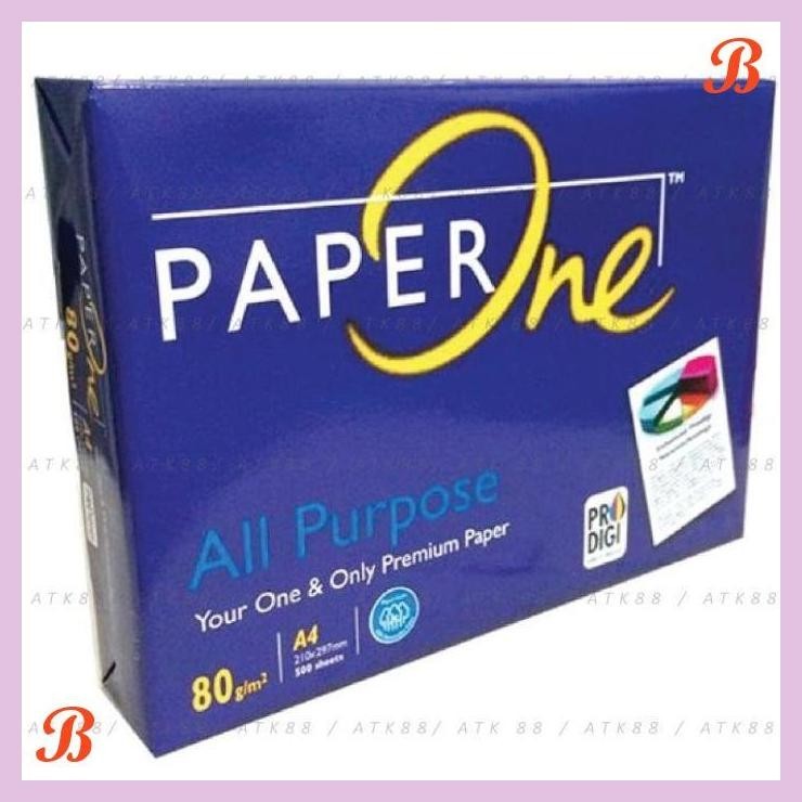 

| PGT | KERTAS PAPER ONE A4 80 GRAM/KERTAS FOTOKOPI/KERTAS PRINT