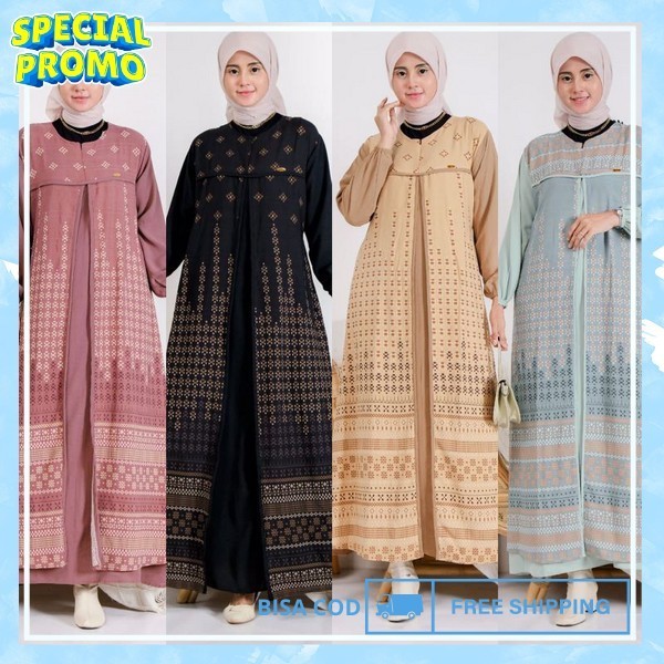 Gamis Wanita Terbaru 2024 Dewasa Games Remaja Dres Syar I Premium Iset Hijab Pakaian Muslim Perempua