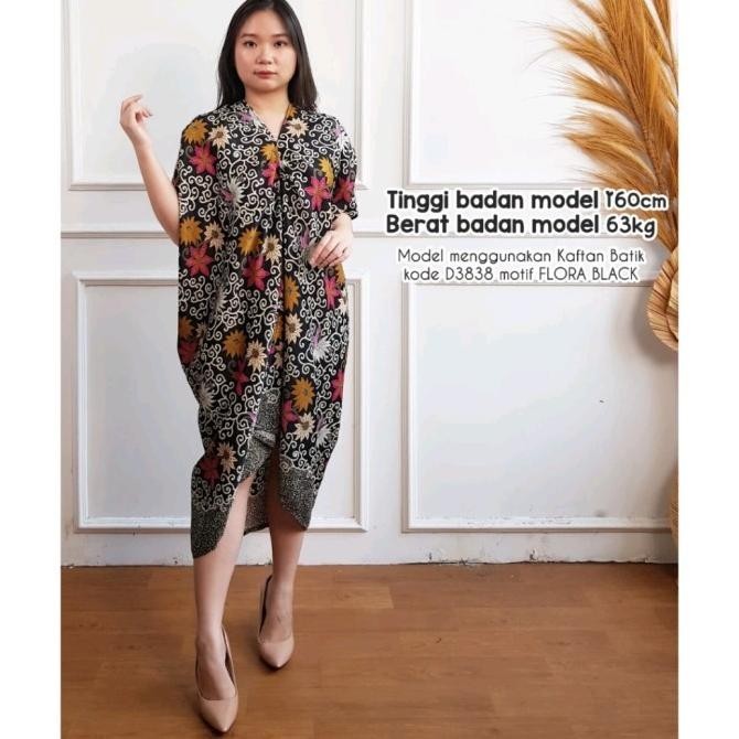Kaftan Batik Pendek Wanita Dress Pesta Party Kondangan Jumbo Big Size