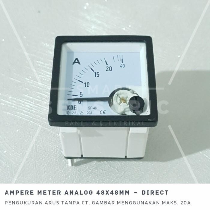 Panel Ampere Meter Analog Sf-48 48X48 Direct 10A,20A,30A,40A,50A