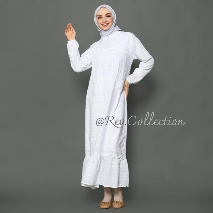 Busana Muslim Gamis Putih Umroh / Gamis Putih / Baju Gamis Putih