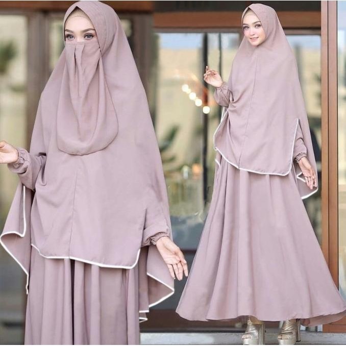 Syari Set Cadar Fashion Wanita Muslimah Syari Premium Baju Lebaran