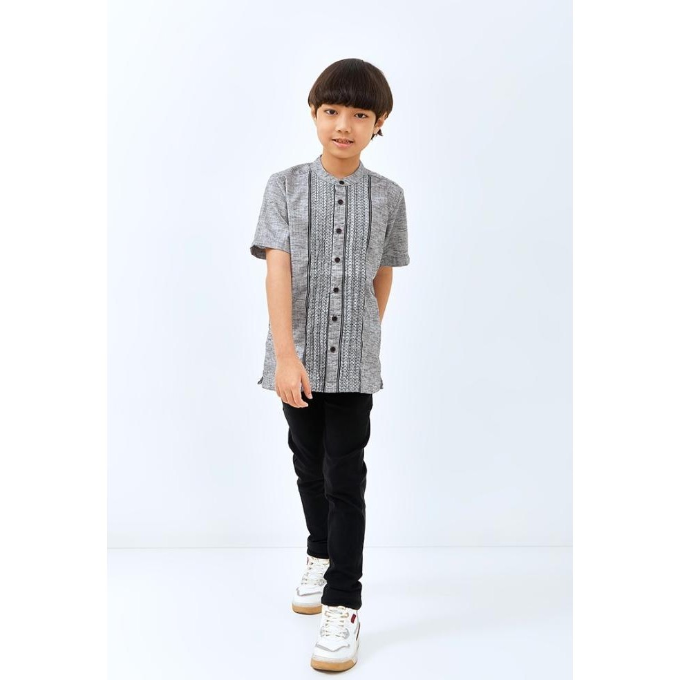 Carvil Baju Koko Anak Arrayan - Grey