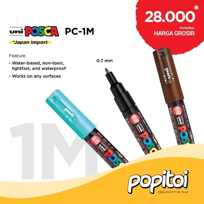 

UNI POSCA PC-1M Paint Marker Pen (Extra Fine Point) - Spidol warna war Best Seller