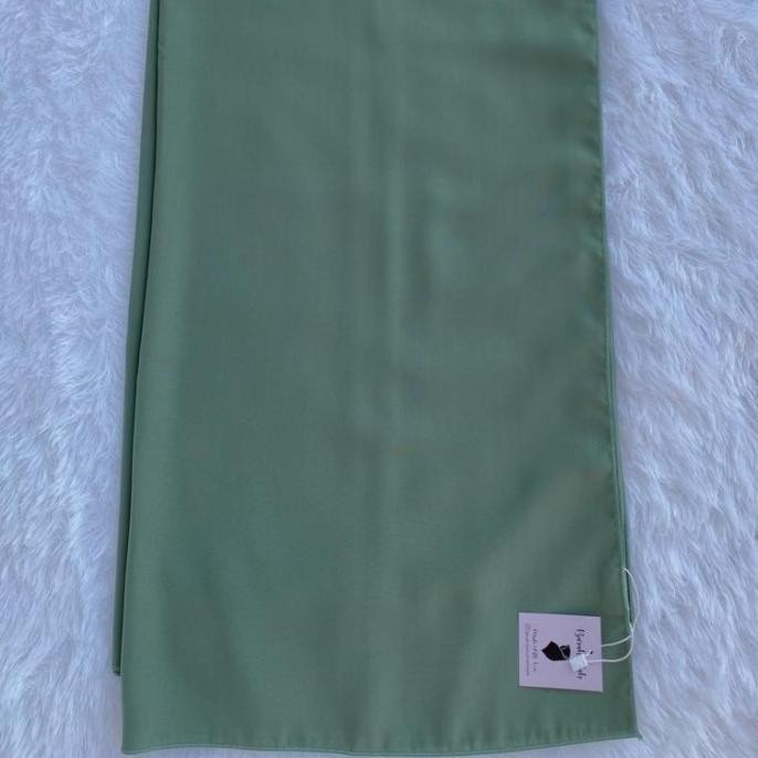 Hijab Jilbab Segi Empat Wolfis Premium 130 X 130 Cm Polos Hijau Sage