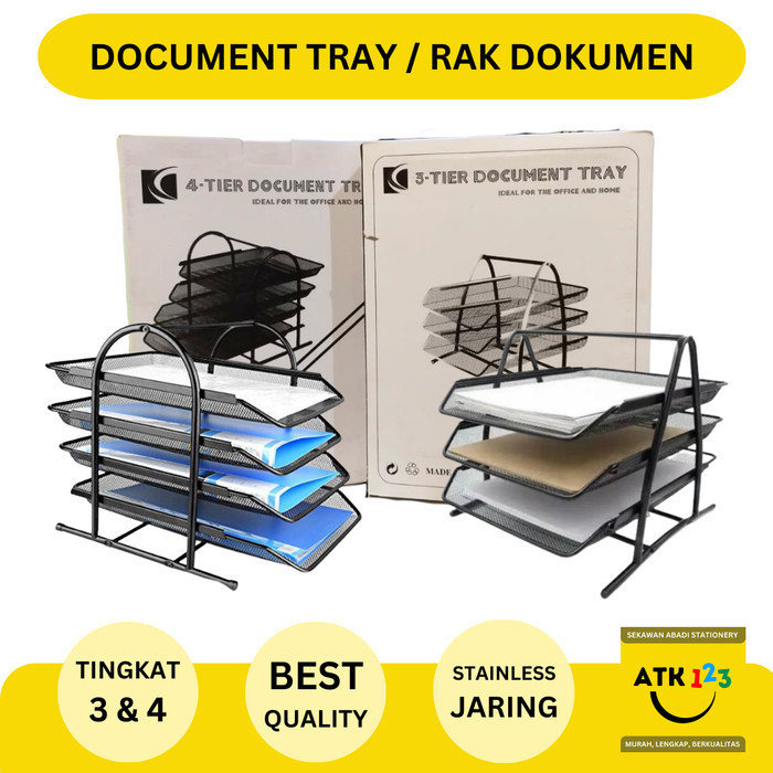 

HARGA DISC - Document Tray Rak Dokumen Bak Surat Tingkat 3-9025 Tingkat 4-9024 A-Z