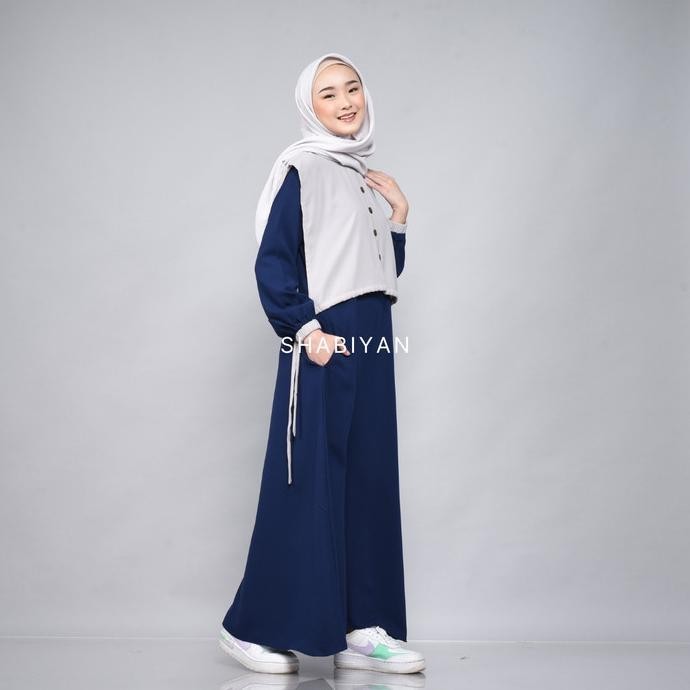 Shabiyan 416 Gamis Remaja Perempuan Moscrepe Polos